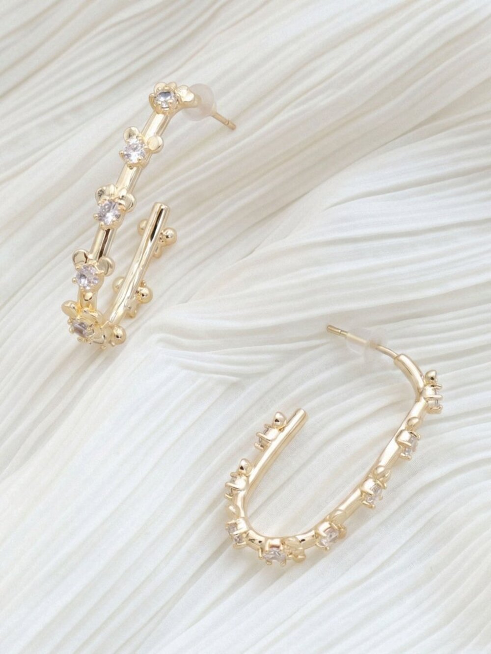 Disney Gold Mickey & Minnie Hoop Earrings by Kendra Scott - Picture 2 of 2